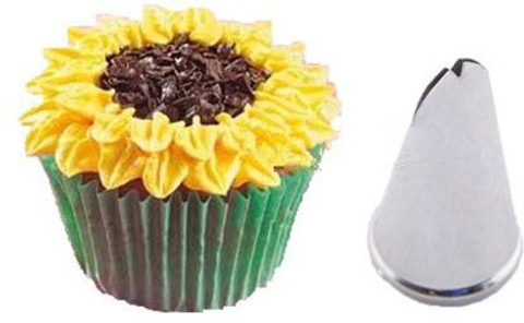 JAMBOREE 2Pcs Frill Sunflower Leaf Nozzle Large Size Basket Cake