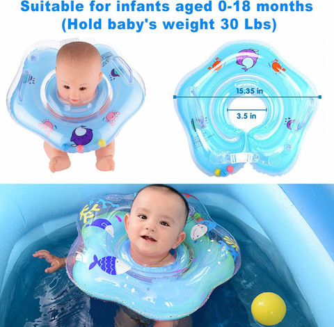 bosig Swimming Neck Float Ring for Baby/Infants Inflatable