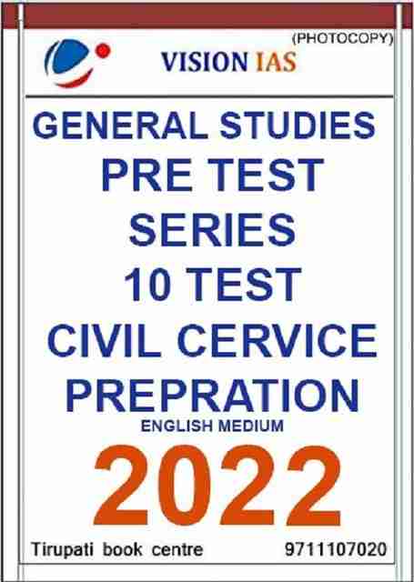 Vision IAS - English Medium General Studies - Pre Test Series (10 Test ...