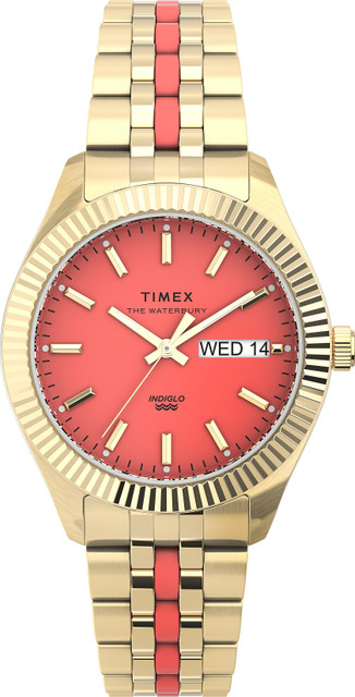 TIMEX THE WATERBURY オレンジ腕時計 TIMEX Waterbury Trend Round 36mm Orange Dial Analog Watch - For