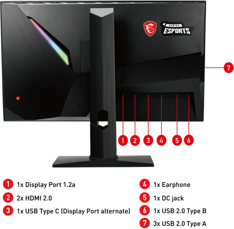 MSI モニター本体 HDMI DisplayPort MSI Optix 62.23 cm (25 inch) Full HD IPS Panel Ultra Thin Bezel