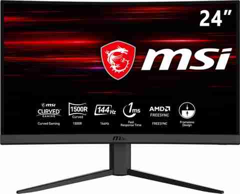 ディスプレイ・モニター本体 MSI Optix G24C4 24inch MSI Optix 59.94 cm (24 inch) Curved Full HD VA Panel Gaming