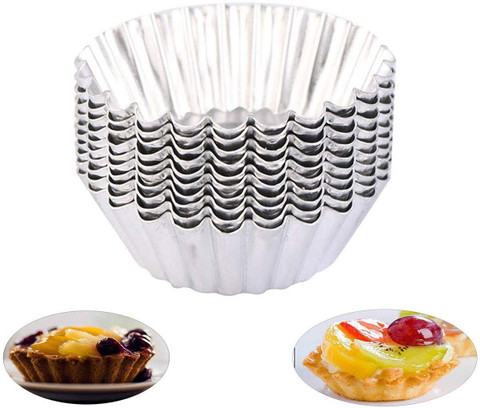 M T TRADERS Aluminium Tart/Pie Mould Pack of 10 Price in India