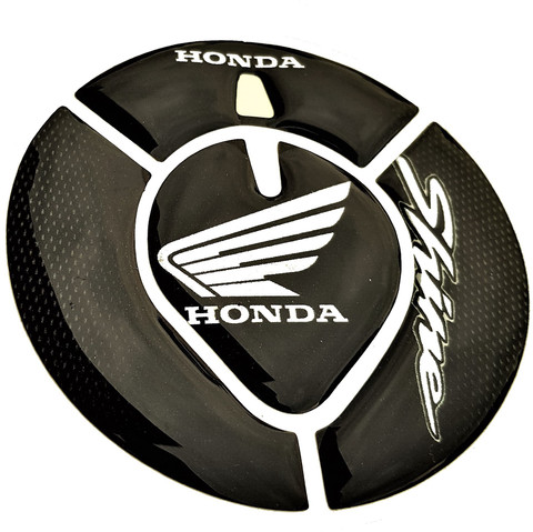Cubeon 3D Fuel Tank Cap Pad (BLACK) For Honda Shine Bike Tank Pad