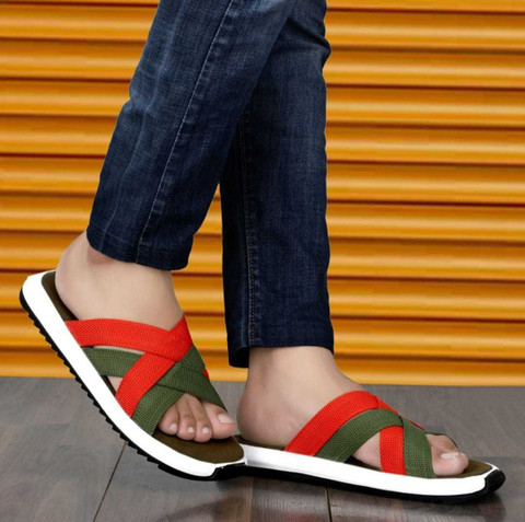 Jeans Male Slippers And Sandals FOAI Slip On Slippers Multicolour
