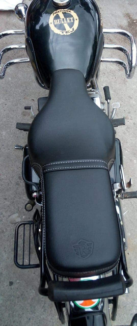 AHLMOTOR KOHLI Bullet Accessories Seat Cover Black for Royal