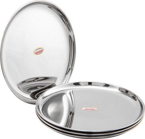 Flipkart Square Steel Dinner Plates COCONUT Stainless Steel Square