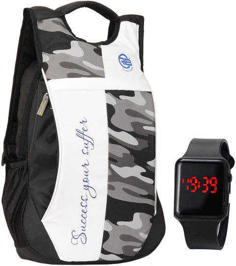 RB Suffer medium 25 liters school bag for men women college bag for boys  and girls laptop backpack black watch free with backpack small college bags 