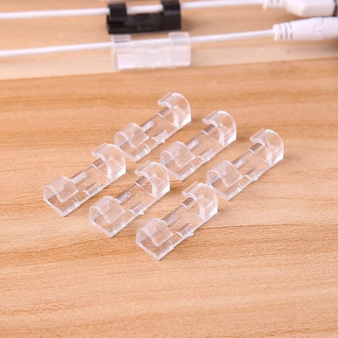 Cord Clips For Wires – 50 PCS Clear Cable Organizers For Desk, Wall, Car & Home