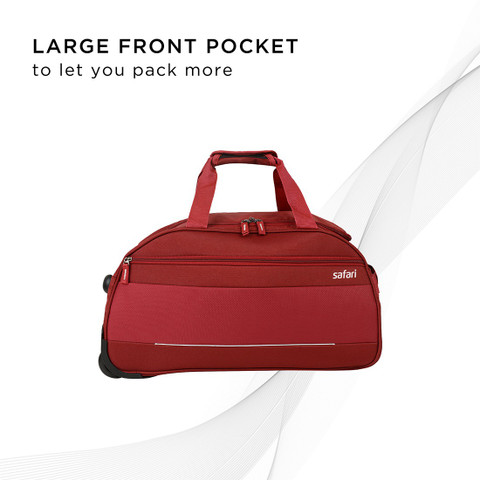 SAFARI Alpha Small Rolling Duffle Bag, Blue Duffel With Wheels