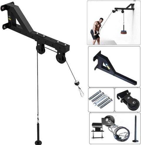 IBS Tricep Workout Machine Wall-Mounted Cable Pulley System for
