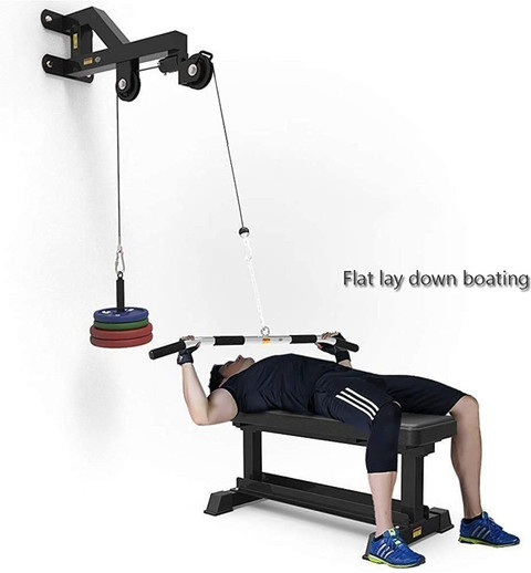 IBS Tricep Workout Machine Wall-Mounted Cable Pulley System for LAT Pull  Downs Lat Pulldown