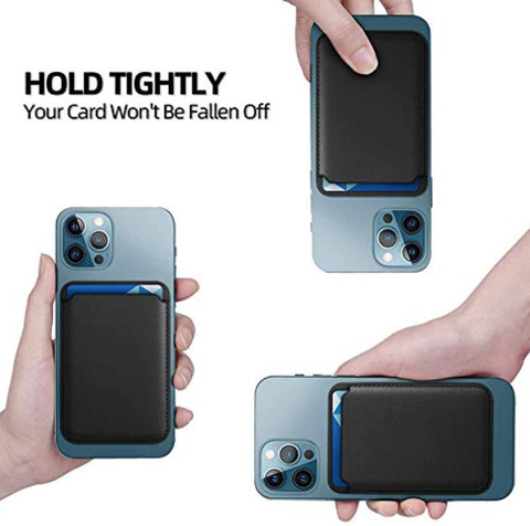 Crysendo MagSafe Leather Wallet Card Holder Mobile Holder