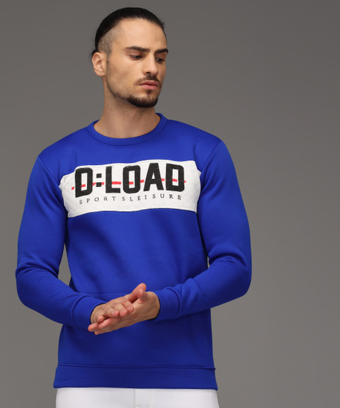 Trendy World Colorblock, Printed Round Neck Casual Men Multicolor Sweater