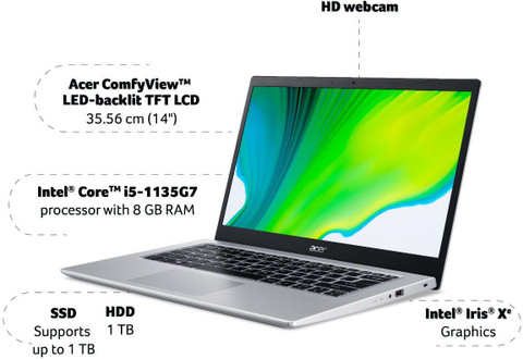 スマートフォン本体 acer Aspire 5 14 Acer Aspire 5 A514-54 Thin and