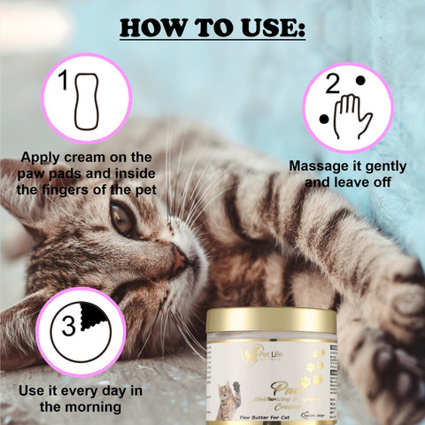 Pet Life Organic Paw Moisturizing Softening Cream For Cat Cracked  Chapped Paws|Paw Butter Repair, Sooth Heals Dry Paw Elbow|Paw Butter  Cream