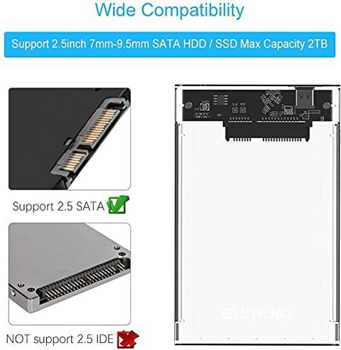 LipiWorld USB Type C to Inch Sata External Hard Drive
