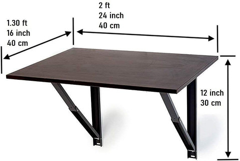 CMPAL Folding Wall Mounted Study Table/Office Table Stand/Laptop Table  Foldable/Work Table for Home Office Solid Plywood Study Table,  Pre-Assembled