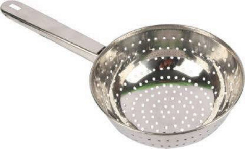 PuthaK Stainless Steel Handheld Poha Chalni Strainer with Hole