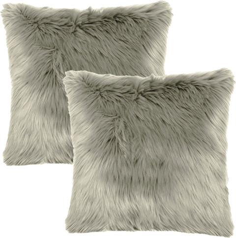 Catchyx Cart Double Sided Faux Fur Pillow for Sofa/ Bedroom/ Couch