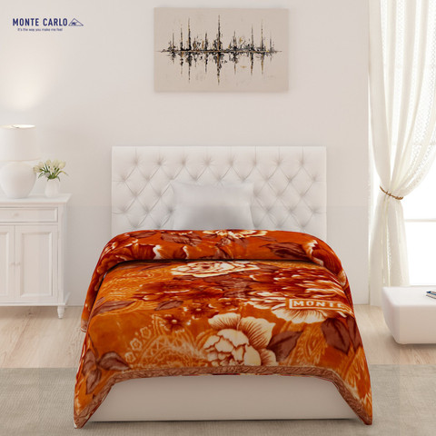 MONTE CARLO Printed Single Mink Blanket for AC Room Buy MONTE