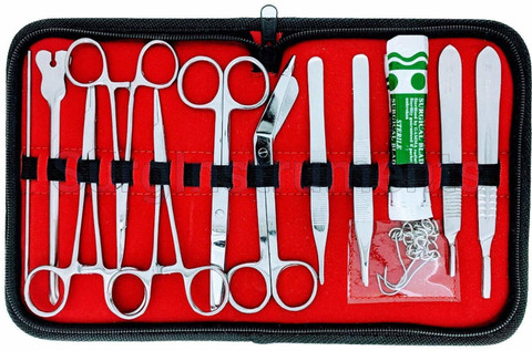 jagjit 18 pcs Surgery Set Surgical Instruments Kit Stainless