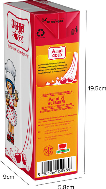 Amul Gold Homogenized Milk Price in India - Buy Amul Gold Homogenized ...