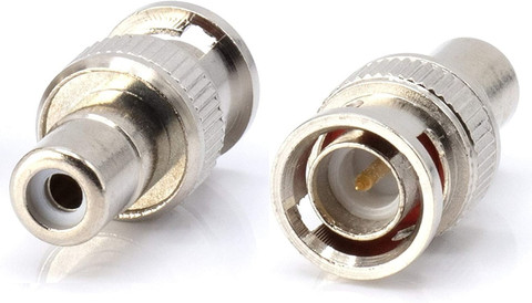 RCA Female Jack to BNC Male Plug Connector Adapter - PACK of 5