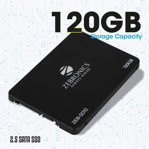 ZEBRONICS SMART 120 GB Laptop, Desktop Black SATA Internal Solid