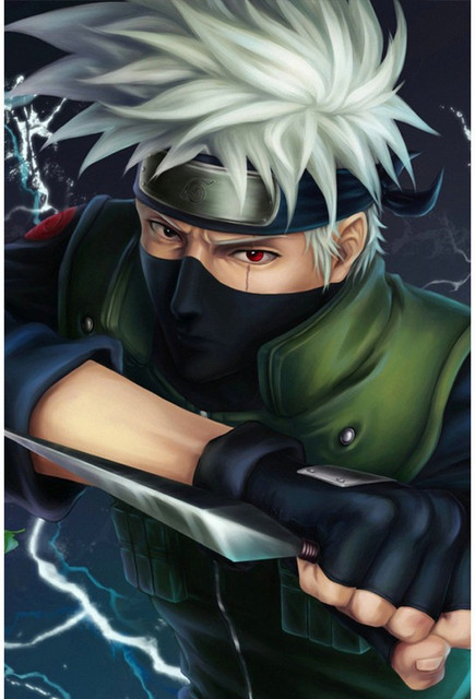 Kakashi Anime wall poster Naruto anime Paper Print