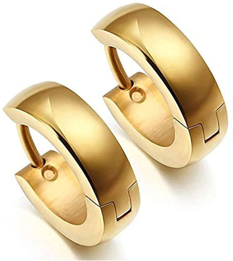 PAKIZA PAKIZA TRENDY STAINLESS STEEL HOOPS EARRINGS FOR MEN AND WOMEN Metal  Hoop Earring, Stud Earring
