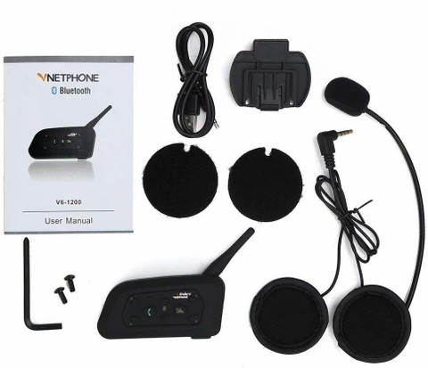 acube mart VNETPHONE V6 Bluetooth Helmet Intercom for Riders