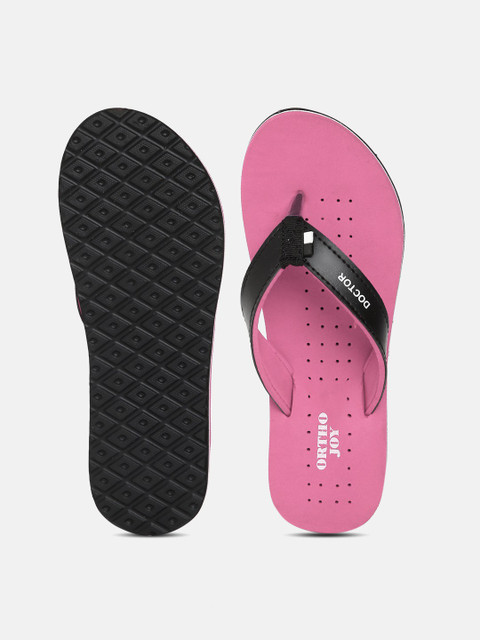 ORTHO JOY Women Extra soft women's orthopaedic comfort fit slippers for  women's daily use Pink 04 Flip Flops
