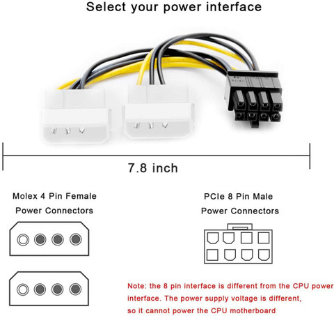 4 Pin Floppy Power Female Connector Black