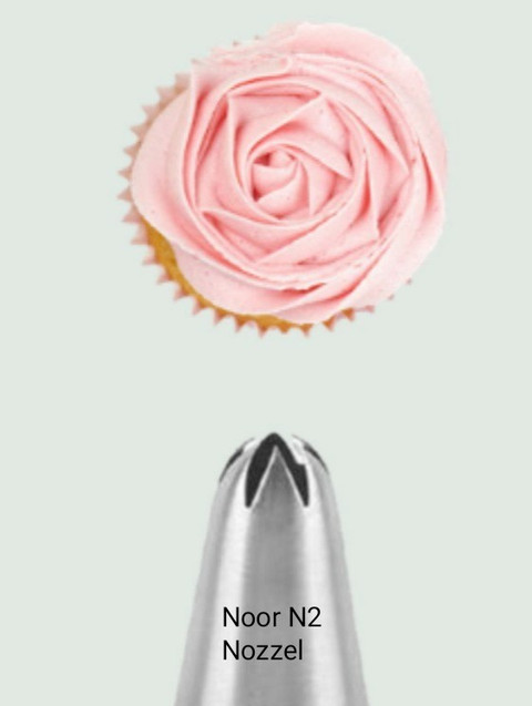TANISHKA ENTERPRISES CAKE DECORATING NOOR STAINLESS STEEL N1 AND N2 NOZZLE  PACK OF Stainless Steel Quick Flower Icing Nozzle