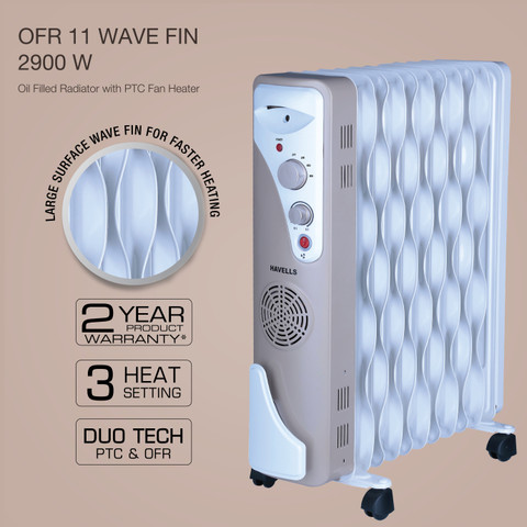 HAVELLS OFR 11 WAVE FIN/OFR 11 FINS WITH FAN (GHROFADC290) Oil