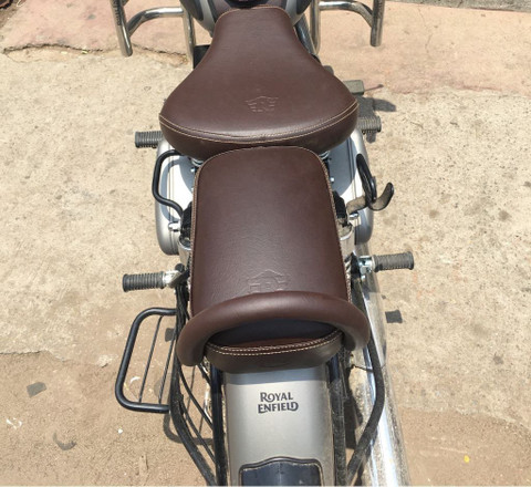 WHEETOYKART Coffee Brown seat Cover and Back Handle Rod for Royal