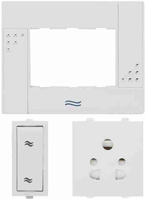 CONA Combo Set of STATUS-Switch, Socket and 3M Modular Plate- 9256