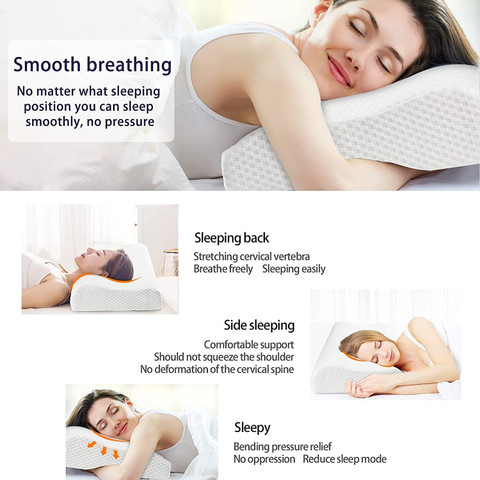 WAIT2SHOP Foam Orthopaedic Pillow Pack of Polka Contour Memory Foam  Pillow For Neck Pain Relief, Adjustable Ergonomic Cervical Pillow For  Sleeping,