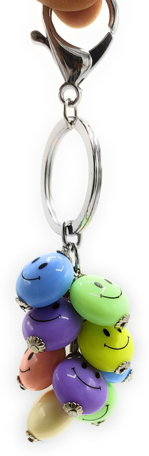 Jdp Novelty Smiley Metal Antique Keychain For Women, Girls