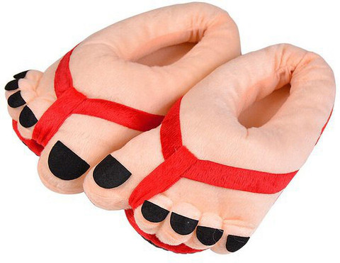 Komto Unisex Plush Shoes Hulk Feet Indoor Winter Wear Warm Fur Slippers  Unique Style Girls Slipper Soft Shoes For Men And Women Peach (UK Size 6)  Slip