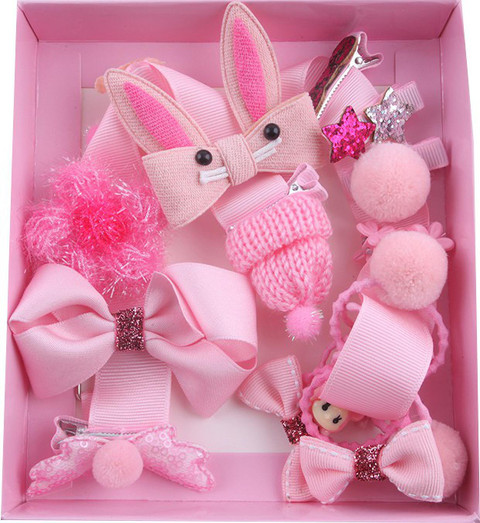 KolorFish Baby Girl's Hair Clips Cute Bows Elastic Hair Ties