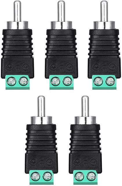 TAAPSEE Pieces RCA Plugs for Speaker Wire, Phono RCA Male Plug