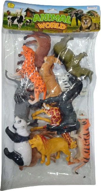 SR Toys Animals Toy Figure Play Set for Kids Pack of 12,Big size