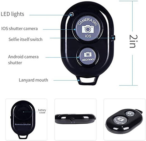 SOJUBA New Remote Wireless Bluetooth Shutter Button Selfie Remote Android  Camera Remote Camera Remote Control