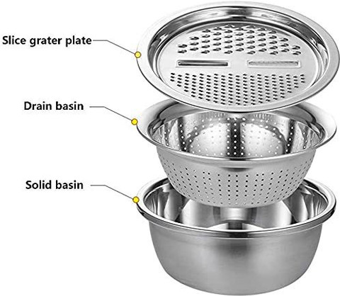 ChouhanjiStore in Multifunctional Stainless Steel Basin Grater