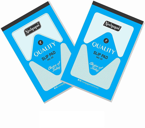 NEELGAGAN Slip Pad No. 22, (Type: Plain with 80 Pages) (10.5 cm x 16.5 ...
