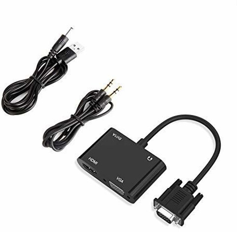 Etzin VGA to HDMI VGA Adapter, 1080P VGA Splitter (1 in Out) for