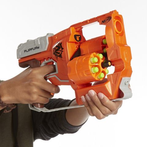 Nerf Zombie Strike FlipFury Blaster 2 Flipping 6-Dart Drums ,12