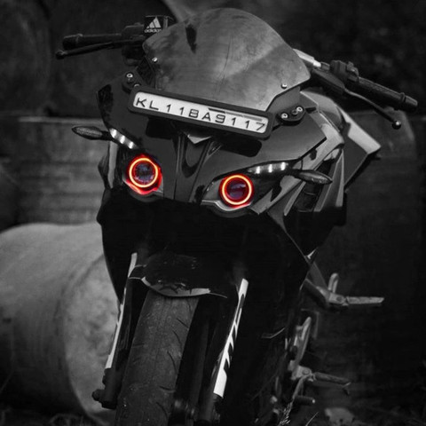 Vagary Bajaj Pulsar RS 200 Red LED Angel Eyes Ring Light Projector